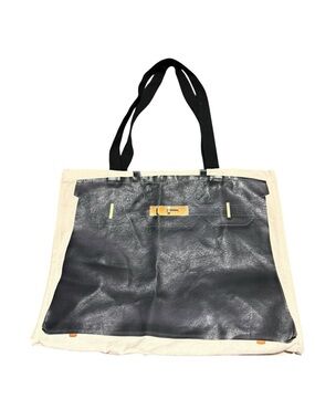 Chrome Canvas Tote Bag "My Other Bag" Style Birkin Pattern Graphic NWOT